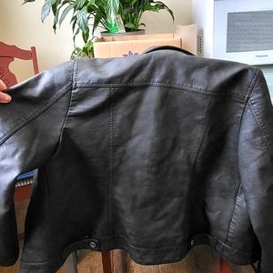 - LEVI STRAUSS & CO. Black "Leather" Jacket (Not real leather)